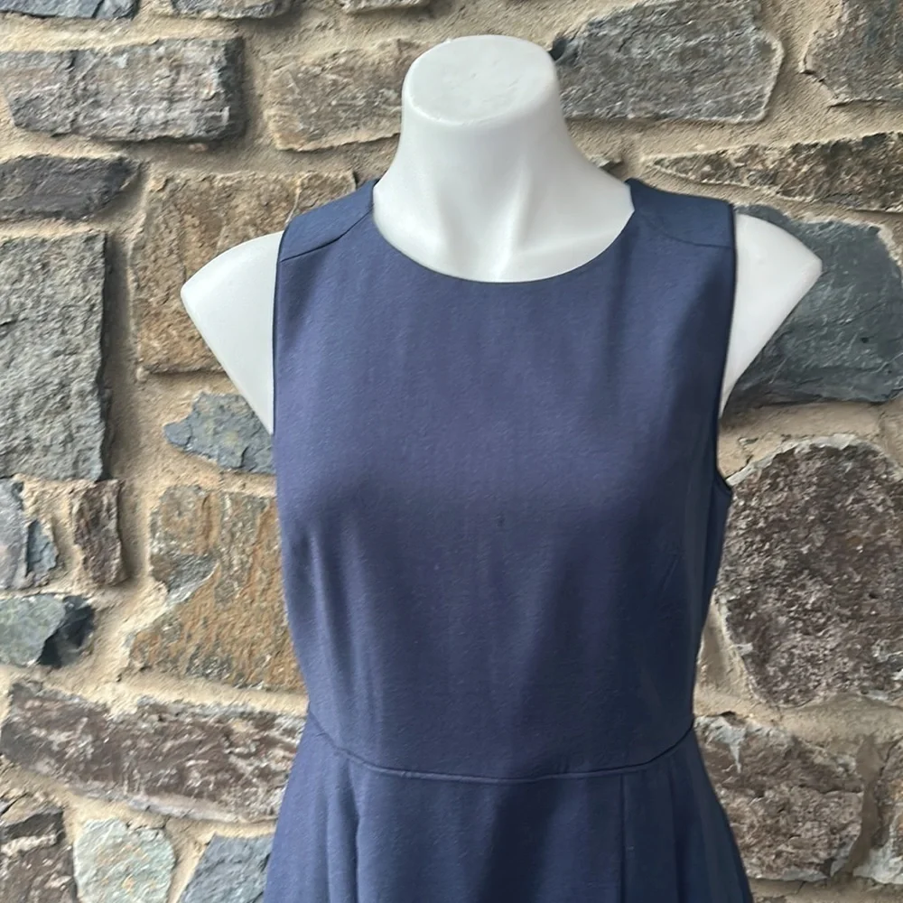 NWT J. Crew Pleated Sleeveless Fit & Flare Dress in Gray Size 8